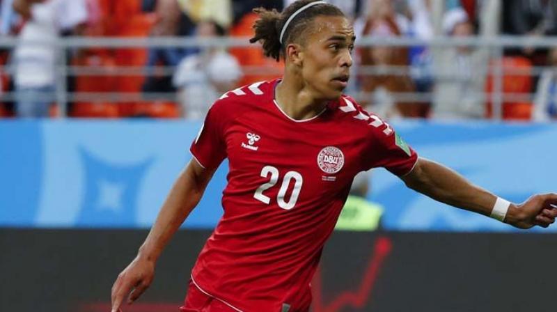 Yossuf Poulsen secured three points for Denmark in their opening game against Peru. (Photo: AFP)