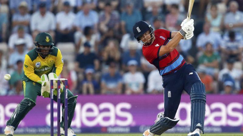 Englands Jonny Bairstow bats during the T20 Blast cricket match between England and South Africa at the Ageas Bowl, Southampton, England, Wednesday, June 21, 2017. (Photo: AP)