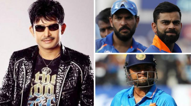 Kamaal R Khan took to Twitter to take a dig at Yuvraj Singh and Suresh Raina and accused Team India skipper Virat Kohli of ending their careers. (Photo: Facebook / AP / BCCI)
