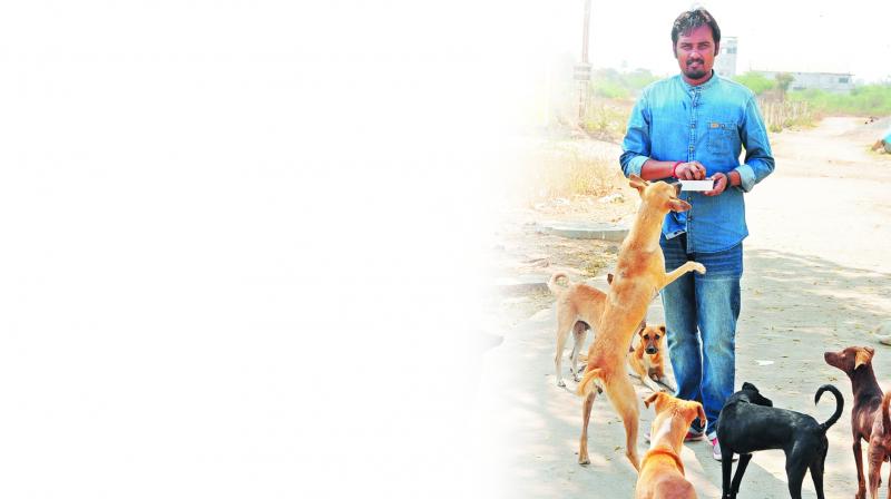 30-year-old Vinay Kumar has been  caring for street dogs since the past 12 years, despite his family being against it