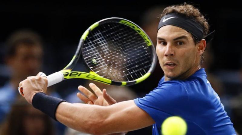 Nadal is looking for his maiden title on the Bercy hard courts, which would take him clear of Novak Djokovic with a record 31st Masters triumph. (Photo: AP)