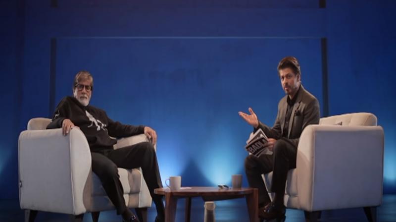 Screengrab of Badla Unplugged episode 3 featuring Amitabh Bachchan and Shah Rukh Khan. (Courtesy: YouTube/ Red Chillies Entertainment)