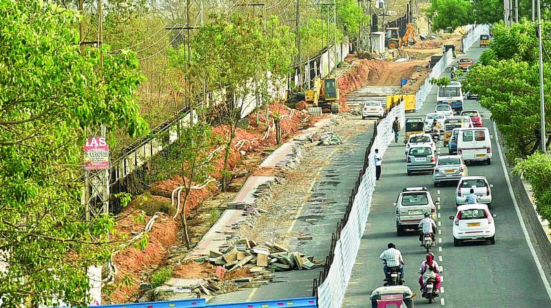 These lines are not just causing a obstruction in digging for the flyovers construction, but they get cut off because of lying so close to surface, causing inconvenience to the public.