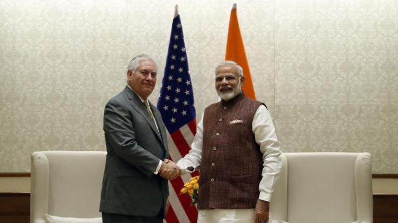 Tillerson said it is essential that the two democracies work together to address the challenges facing both of them. (Photo: AP)