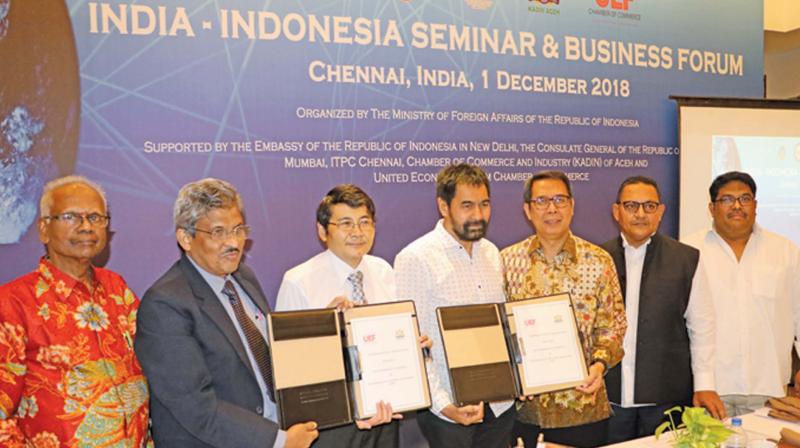 An MoU signed in the presence of Sukendar between ACCI with United Economic Forum Chamber of Commerce, Chennai.