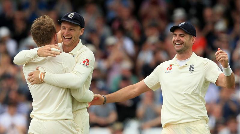 Jos Buttlers blistering 80 not out on Sunday saw England to a total of 363 and a commanding first-innings lead of 189. (Photo: AFP)