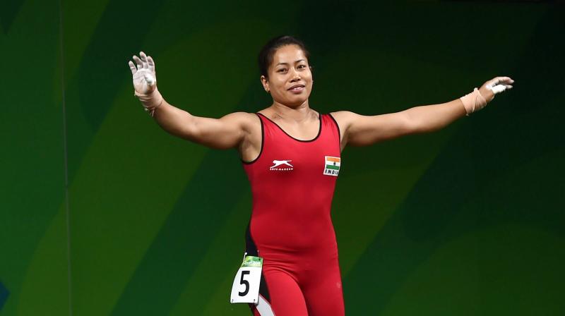 Chanu, who was also the champion of Glasgow Commonwealth Games 2014, won a gold medal for the country at the Gold Coast CWG 2018 in the 53kg category in weightlifting. (Photo: PTI)