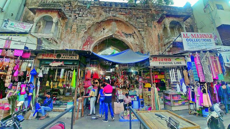 The Shahi Jilu Khana near Charminar which is in need of conservation. (Photo: DC)