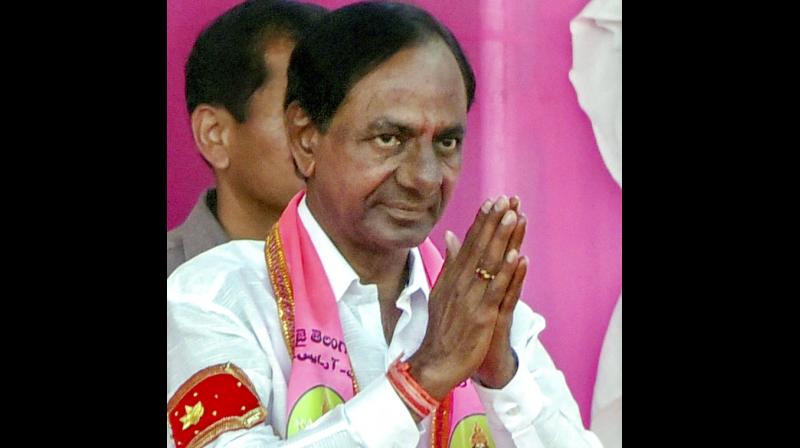 The previous Congress-led UPA government acceded a separate Telangana only because of the fight put up by TRS, TRS president K Chandrasekhar Rao claimed. (Photo: PTI)