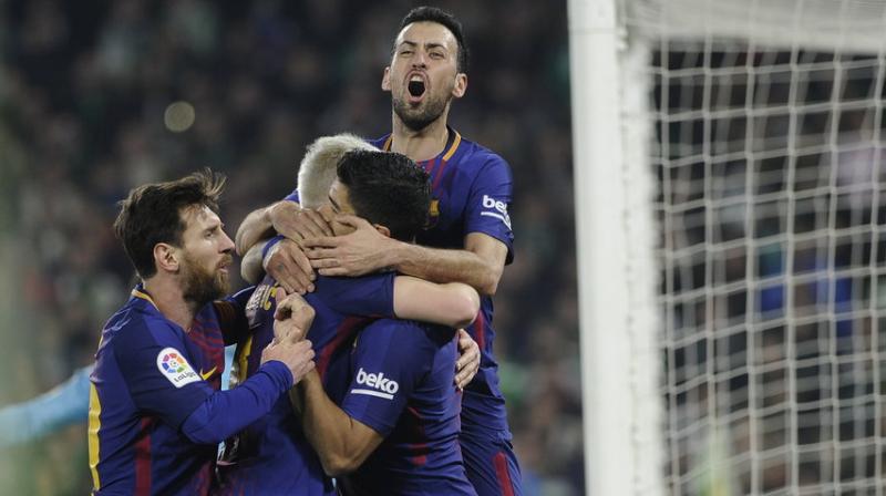 Betis went into the game having scored eight goals in their last two league matches but had few opportunities against Barca, who turned on the style in the second half as they have done so often in this dominant campaign. (Photo: AFP)
