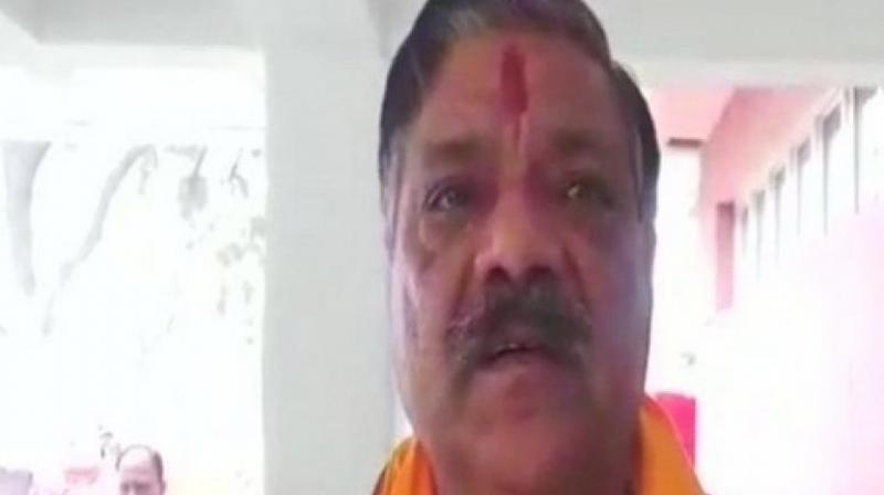 BJP MLA Pooran Prakash was injured after stones were pelted at his car in Mathuras Jamunapur yesterday, the Mathura SSP said. (Photo: ANI)