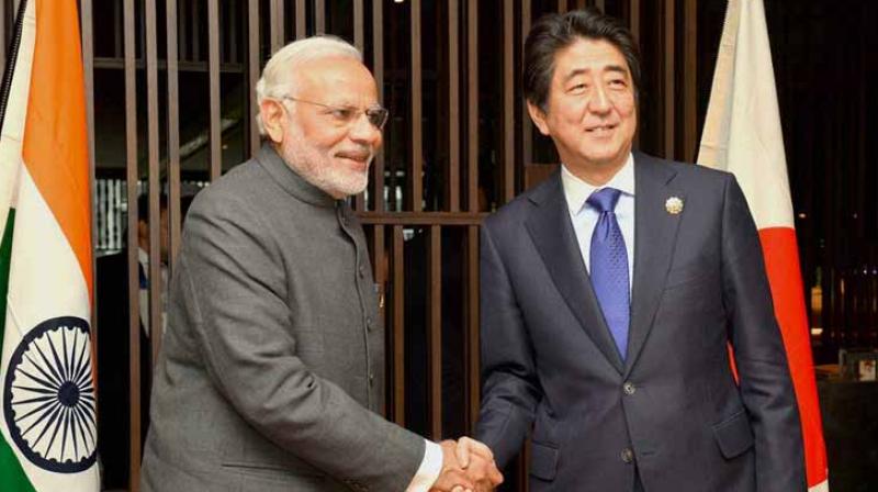 Shinzo Abe will undertake a two-day official visit to India from Wednesday to hold the annual India-Japan Summit with Narendra Modi in Gandhinagar. (Photo: PTI)