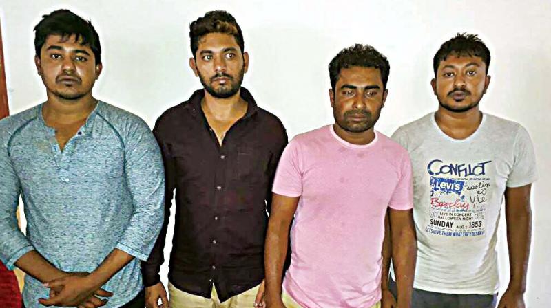 The four accused who were charged with murdering another Bangladeshi national. (Photo:DC)