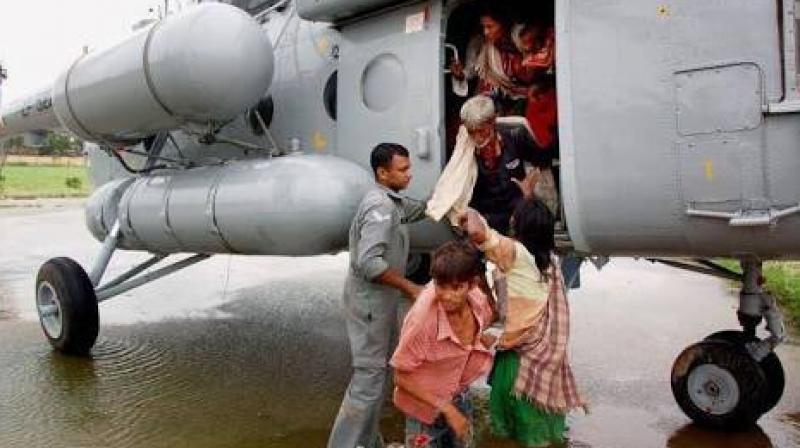 The rescue mission started at 4:30 am and was over in an hour. A total of 19 people stranded on the island were airlifted by the IAF helicopters. (Photo: Twitter | @PemaKhanduBJP)