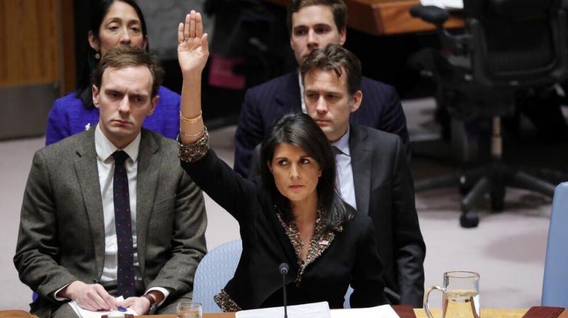 The UNGA will hold an emergency session Thursday to vote on the proposed measure that the US vetoed at the Security Council. (Photo: Twitter/@nikkihaley)