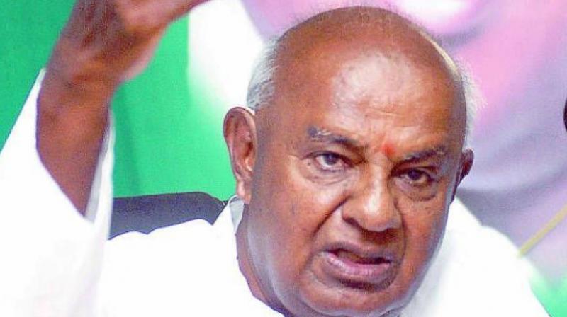 Talking to reporters in Hubballi, the former prime minister referred to criticism by some Congress MLAs, including senior leader H K Patil, about the budget presented by Kumaraswamy on July 5 over alleged discrimination of north Karnataka. (Photo: File)