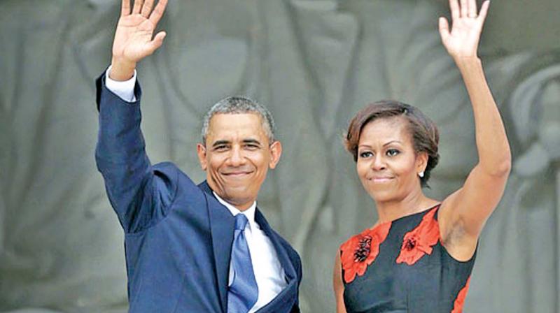 Barack Obama and his wife Michelle Obama