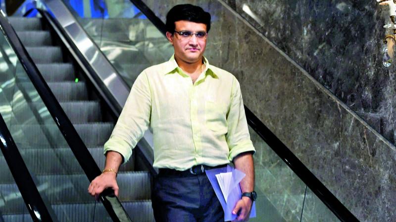 Sourav Ganguly arrives for BCCIs special general meeting in New Delhi on Sunday (Photo: AP)