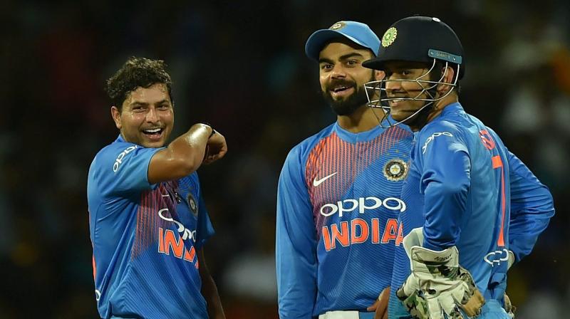 Kuldeep Yadavs match-winning figures of 2 for 16 against Australia in Ranchi Twenty20 are his best in T20Is, eclipsing the 2 for 20 vs Sri Lanka at Colombo (RPS) on September 6, 2017. (Photo: PTI)