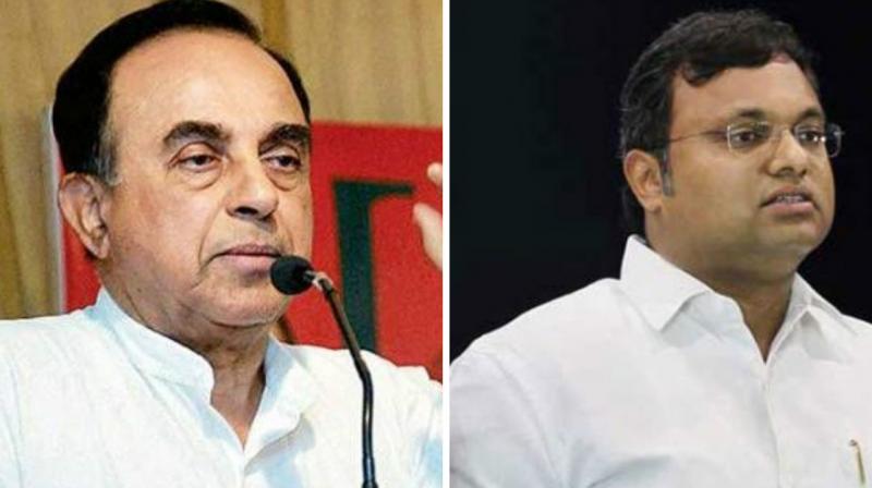 Subramanian Swamy has made fresh allegations against Karti.