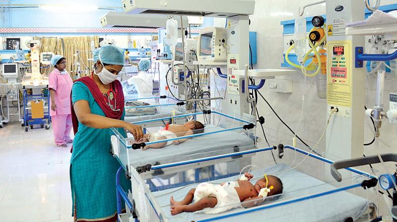 The neonatal intensive care unit at Kilpauk Medical College and Hospital is undergoing trial run of its  biometric system introduced recently. (Photo: DC)