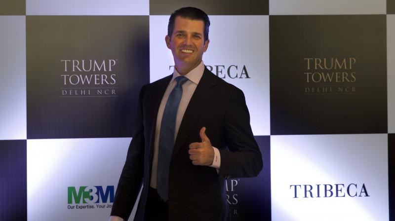 Trump Junior has arrived in India to help sell luxury apartments and lavish attention on wealthy Indians who have already bought units in a string of Trump-branded developments. (Photo: AP)