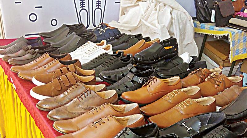 Mr Manish, who began marketing his \veg shoes\ in 2016, says they are also available online and are less expensive  than real leather products.
