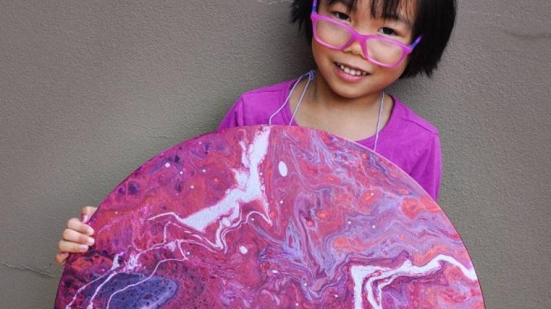 Cassie Gee paints with her favourites colours. (Photo: Instagram)