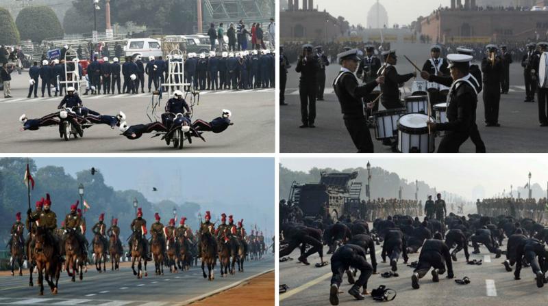 Contingents rehearse with gusto for 68th Republic Day parade