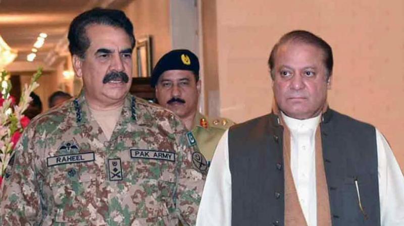 Pakistan army Chief General Raheel Sharif with PM Nawaz Sharif. (Photo: AFP)