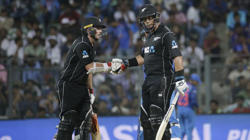 Tom Latham (Left) and Ross Taylor (Right) put up a 200-run partnership. (Photo: AP)