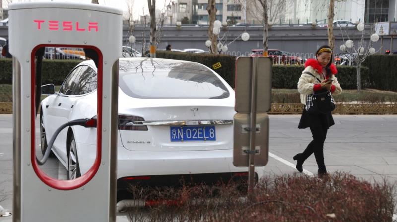 Less than two months before the crash, Rileys parents had a limiter installed at a Tesla service center to prevent the vehicle from reaching over 85 mph, but it was removed at another Tesla service visit without his parents knowledge, the law firm said here (Photo-AP)