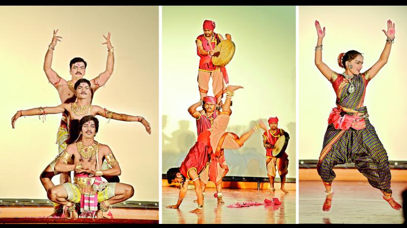 Dance performances at the University of Hyderabad.