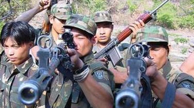 Khaplang faction of NSCN, which has been leading a joint forum of northeast militant outfits, has not been the part of the joint call. In picture: Ulfa militants. (Photo: PTI/File)