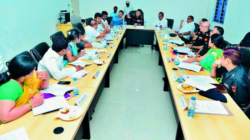 Secunderabad Cantonment Board members discussing the reopening of roads. 	(Image: DC)