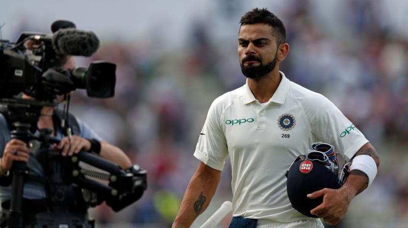 Virat Kohli scored exactly 200 runs in the match but, concerningly for the India, he was the only India batsman to make a fifty in either innings. (Photo: AFP)