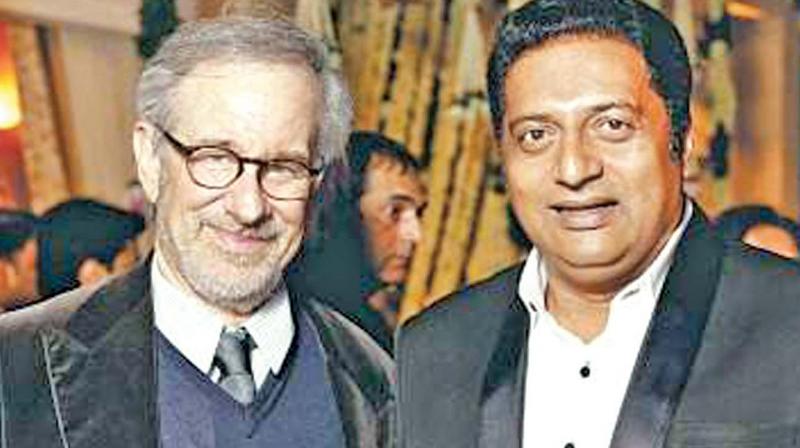 Steven Spielberg and Prakash Raj