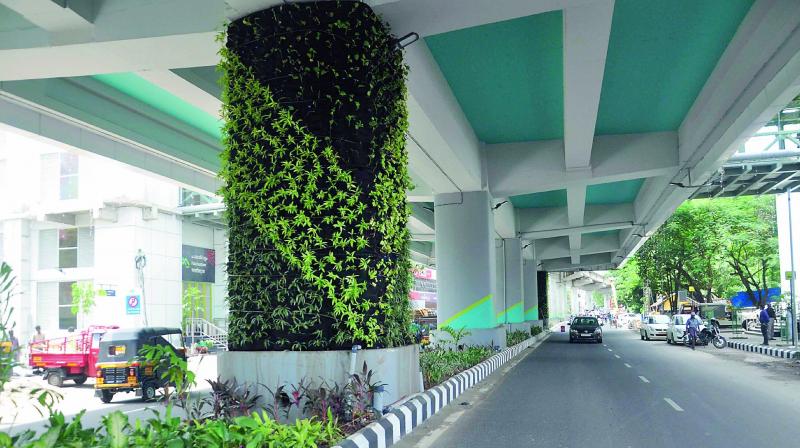 The metro vertical garden is helping the city with waste management.