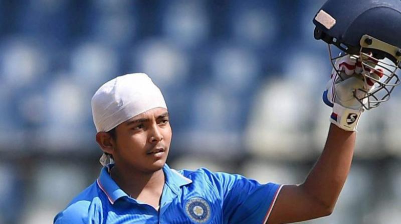 Prithvi Shaw is currently playing in Under-19 World Cup in New Zealand. (Photo: PTI)