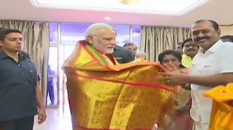 Prime Minister Narendra Modi is in Chennai to attend the platinum jubilee function of a vernacular daily. (Photo: