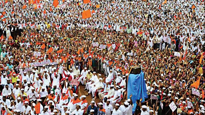 A file photo of a rally of Veerashaiva-Lingayat community held in Bidar recently.