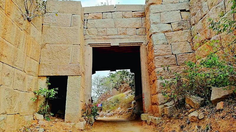 The entrance to the Rachakonda Fort.