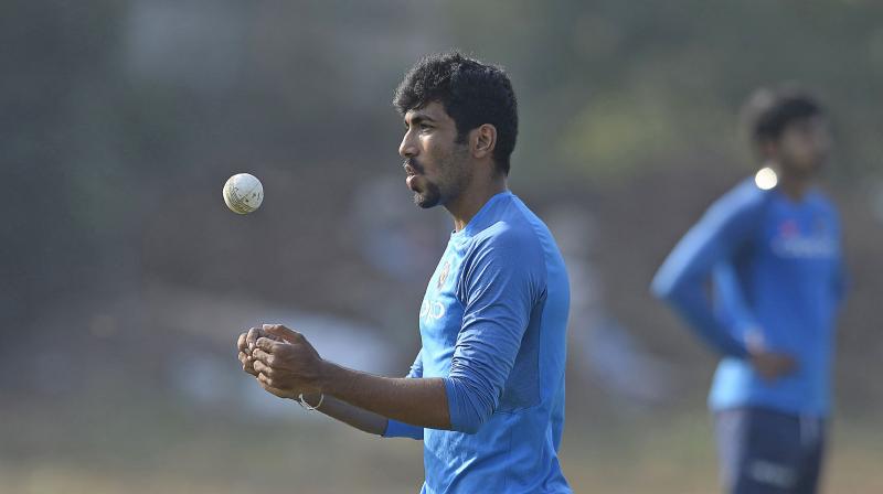Having bowled with the red SG Test ball in first-class cricket, it will be Bumrahs first tryst with the red kookaburra but that hardly is a problem, feels Nehra. (Photo: AFP)