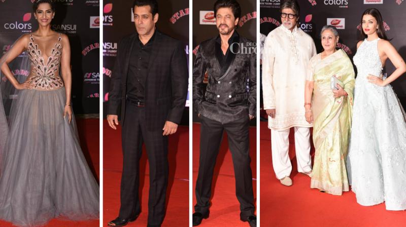 SRK, Salman, Bachchan, other stars come out in style for Stardust awards