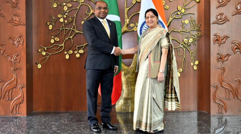 Minister for Foreign Affairs of Maldives Abdulla Shahid was recently on an official visit to New Delhi, where he met top leaders including his counterpart Sushma Swaraj and Defence Minister Nirmala Sitharaman. (Photo: Twitter | @MEAIndia)