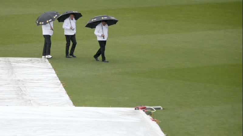 Umpires decided to call off second days play between Australia versus South Africa Hobart Test following incessant rain. (Photo: AP)