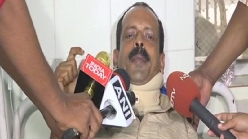 Journalist Sajeev Gopalan, local correspondent of Kerala Kaumudi, was admitted to a private hospital in Varkala with injuries. (Photo: ANI | Twitter)