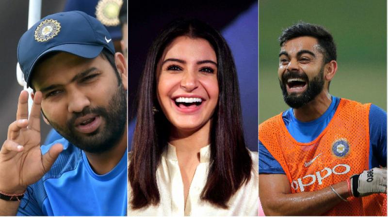 Interestingly, Rohit Sharma, who is currently captaining India in Kohlis absence, came up with a sarcastic tweet and congratulated the couple.(Photo: AP / PTI)