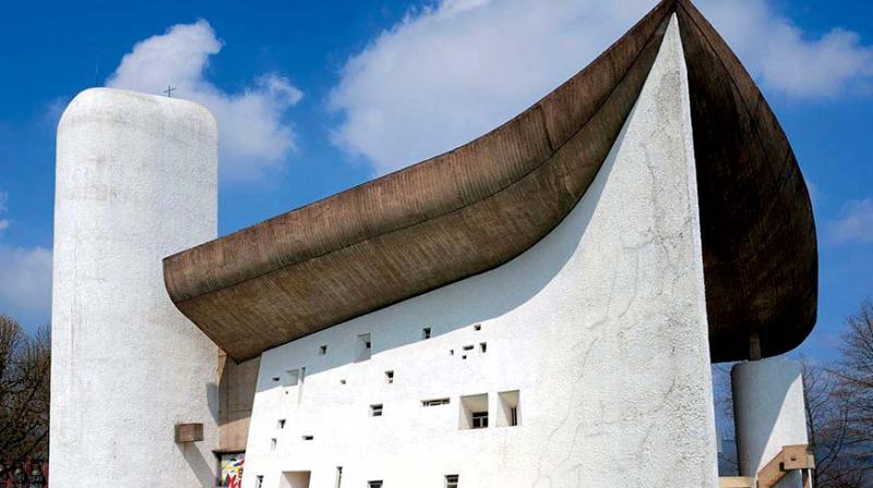 Architectural design by Le Corbusier, Notre-Dame-Du-Haut.