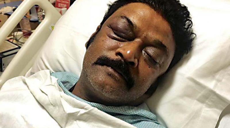 Injured Congress MLA Anand Singh being treated in a hospital.